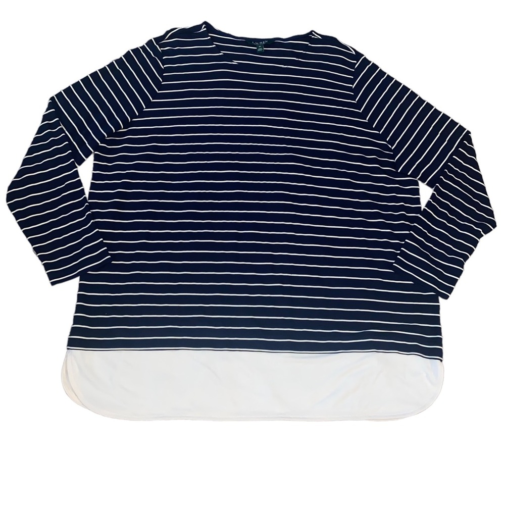 Lauren Ralph Lauren Navy & White Striped Tunic